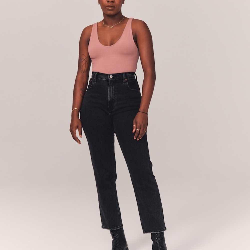 Abercrombie ankle straight jeans